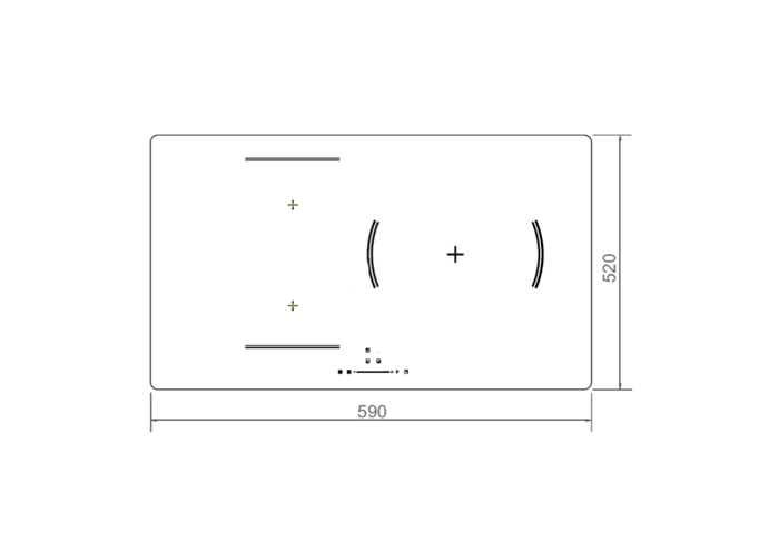 60cm induction hob, 3 cooking zones | Bertazzoni